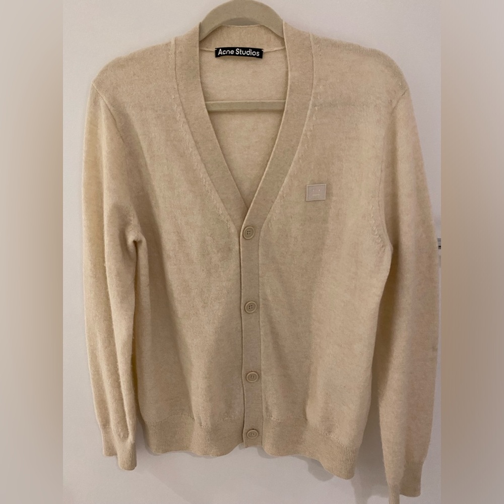 acne studios cream cardigan